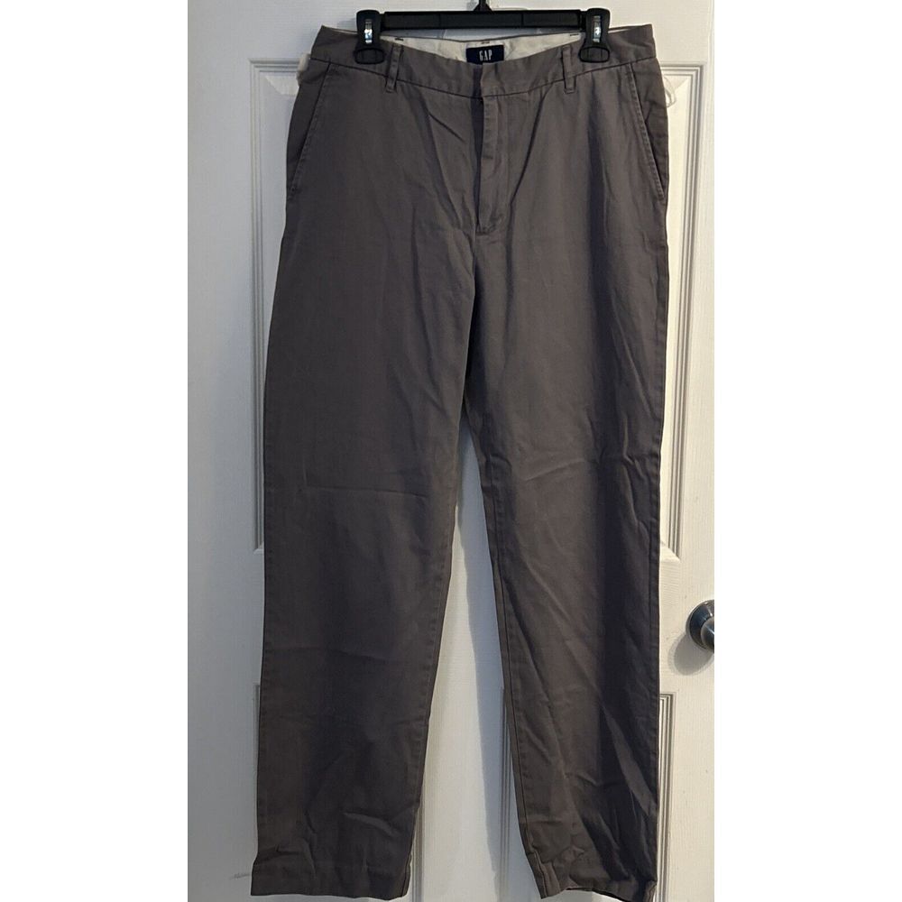 Vintage Y2K 90s Gap Cotton Dress Pants Size 10R Trouser Gray Solid